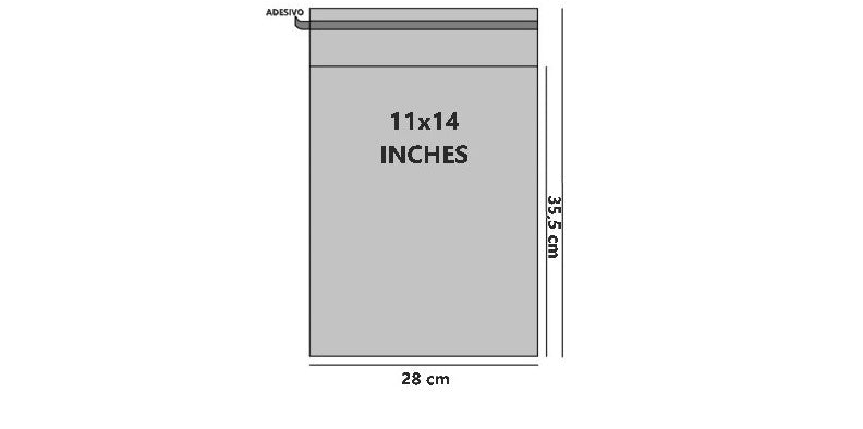 Bustine trasparenti con strip adesivo - Cm 27,94*35,56 Inches 11*14 confezione 1kg