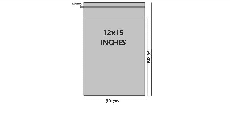 Bustine trasparenti con strip adesivo - Cm 30,48*38,10 Inches 12*15 confezione 1kg