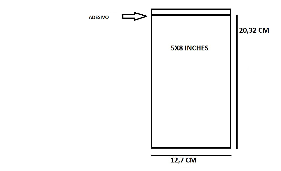 Bustine trasparenti con strip adesivo - cm 12,70*20,32 - (Inches 5*8) - confezione 1kg
