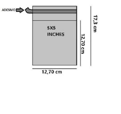 Bustine trasparenti con strip adesivo - Cm 12,70*12,70 Inches 5*5 confezione 1kg
