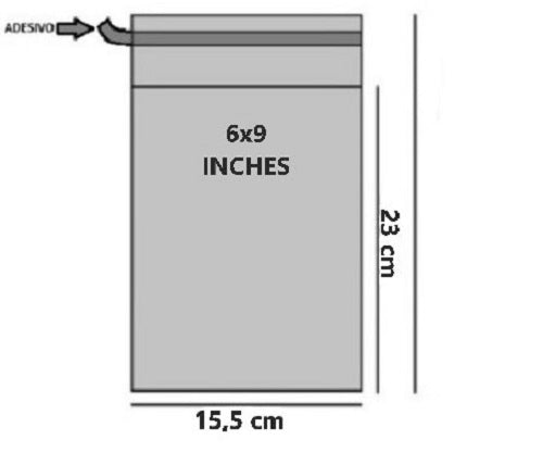 Bustine trasparenti con strip adesivo - Cm 15,24*22,86 Inches 6*9 confezione 1kg