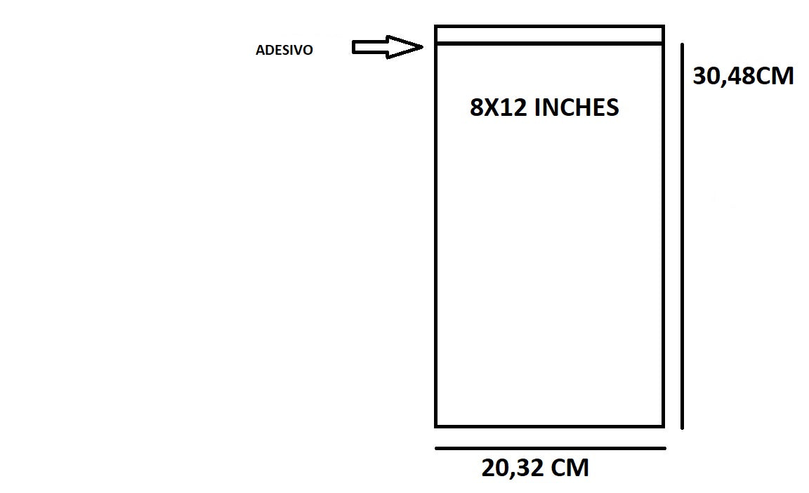 Bustine trasparenti con strip adesivo - cm 20,32*30,48 - (Inches 8*12) - confezione 1kg
