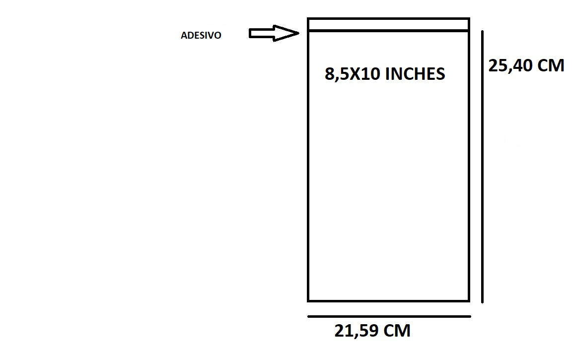 Bustine trasparenti con strip adesivo - cm 21,59*25,40 - (Inches 8,5*10) - confezione 1kg