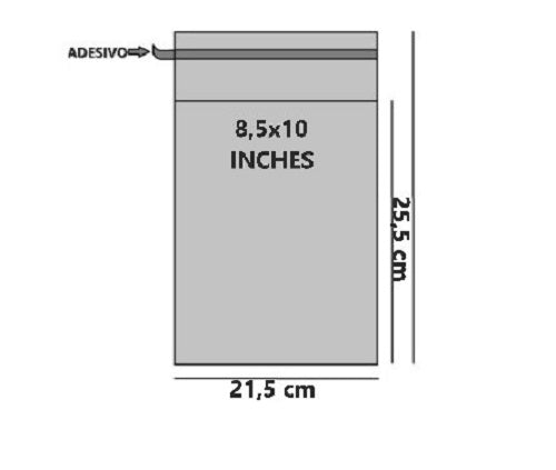 Bustine trasparenti con strip adesivo - Cm 21,59*25,40 Inches 8,5*10 confezione 1kg
