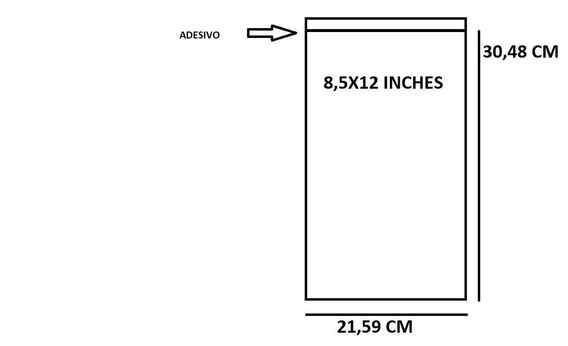 Bustine trasparenti con strip adesivo - cm 21,59*30,48 - (Inches 8,5*12) - confezione 1kg