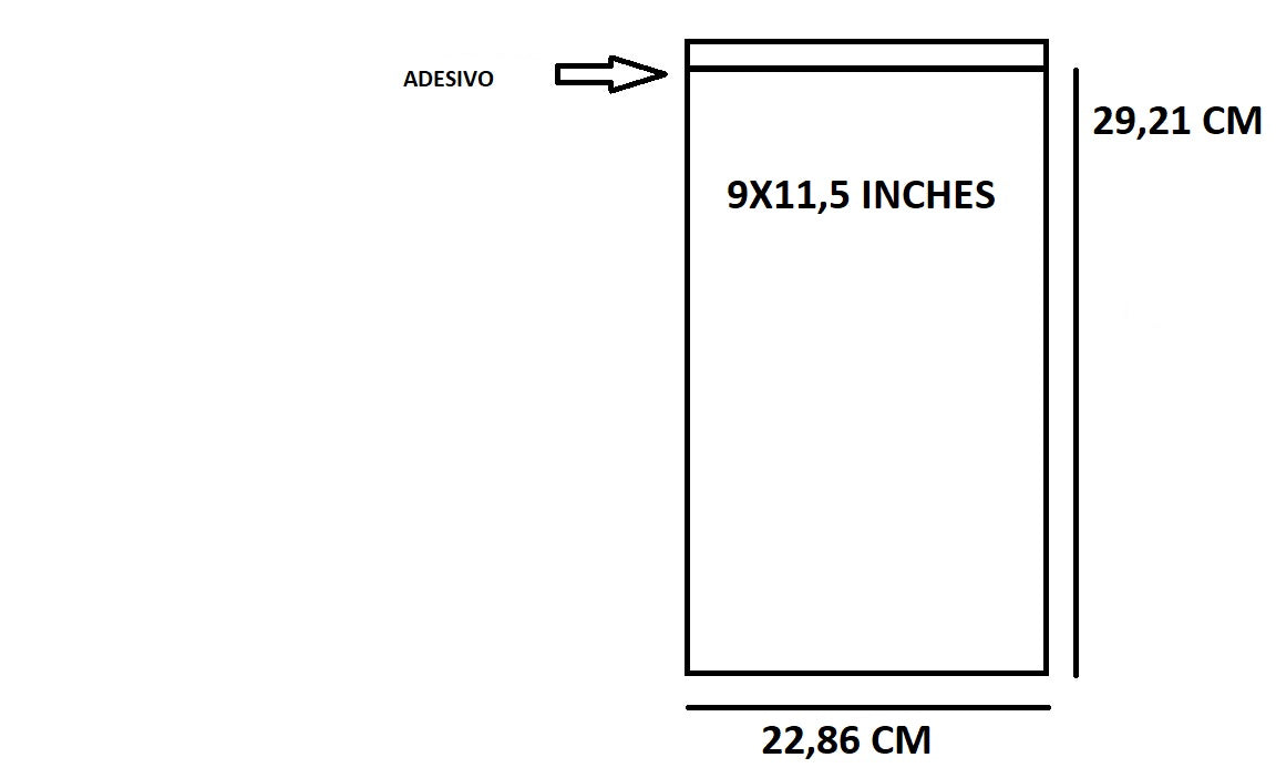 Bustine trasparenti con strip adesivo - cm 22,86*29,21 - (Inches 9*11,5) - confezione 1kg