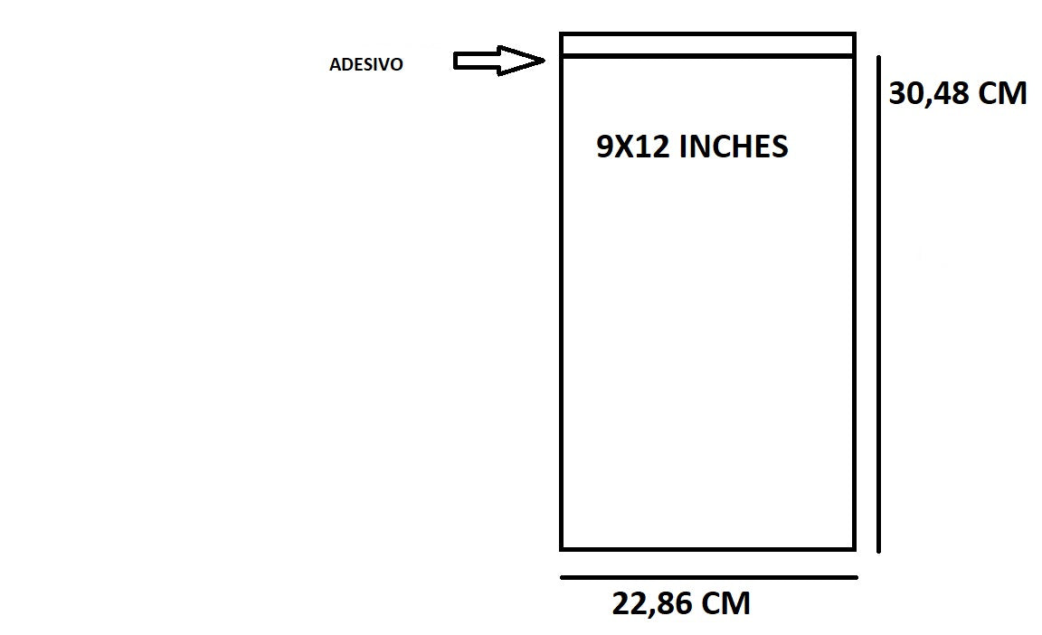 Bustine trasparenti con strip adesivo - cm 22,86*30,48 - (Inches 9*12) - confezione 1kg