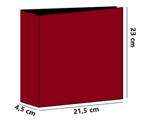 ART. CDG ROSSO - COPERTINA DORSO GRANDE SENZA SCRITTA 25*26*4,5