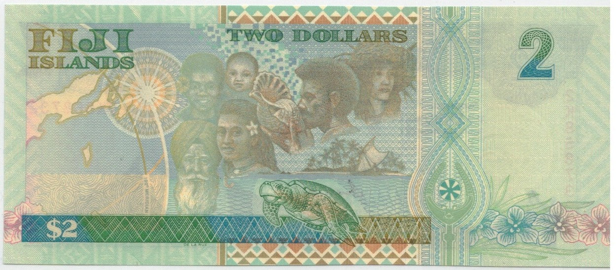 CODE 0012: BANCONOTA DA 2 DOLLARI ISOLE FIJI CONDIZIONI UNC FDS DATA 2000