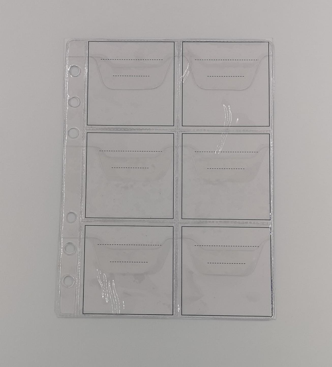 ART. FMP-6 - FOGLI PER RACCOGLITORE MONETE PICCOLO A 6 TASCHE