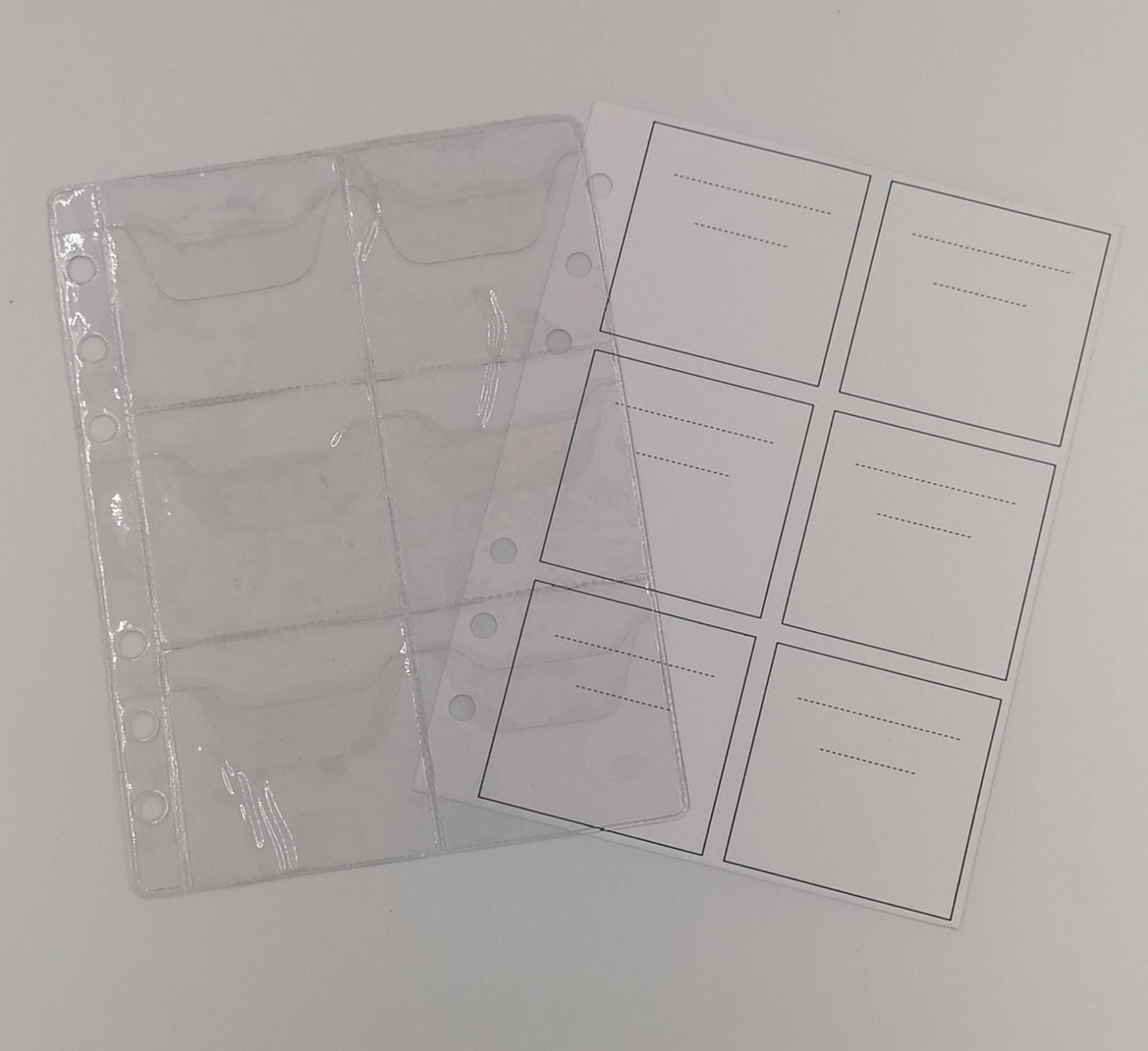 ART. FMP-6 - FOGLI PER RACCOGLITORE MONETE PICCOLO A 6 TASCHE