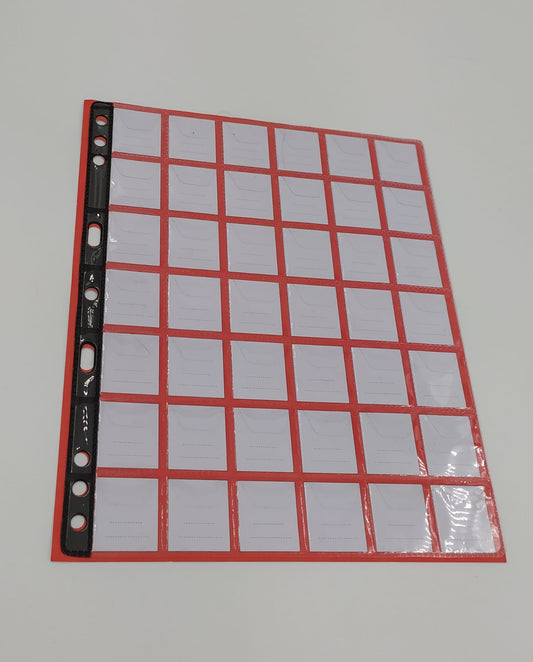 CONFEZIONE DA 5 FOGLI A 42 CASELLE PER MONETE