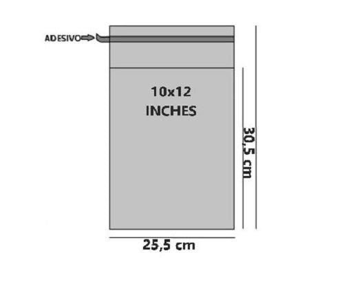 Bustine trasparenti con strip adesivo - Cm 25,40*30,48 Inches 10*12 confezione 1kg
