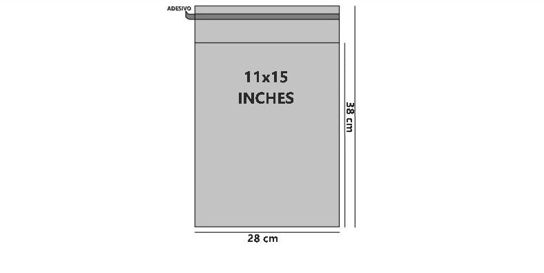 Bustine trasparenti con strip adesivo - Cm 27,94*38,10 Inches 11*15 confezione 1kg