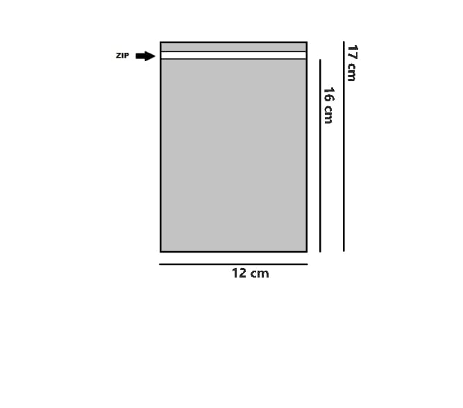 Bustine trasparenti con zip minigrip richiudibile a binario - cm 12*17 - Confezione 1 kg