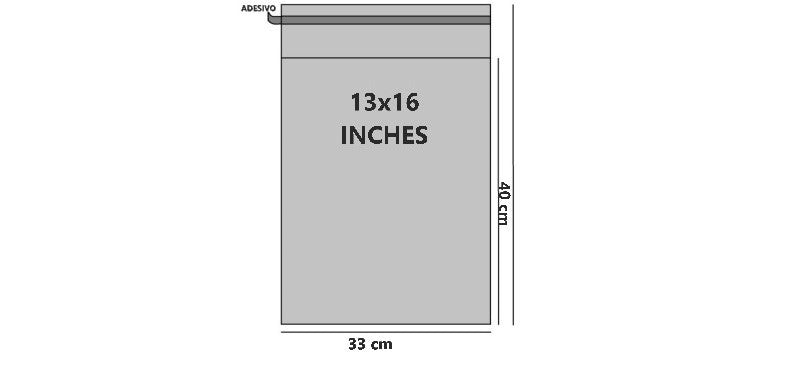 Bustine trasparenti con strip adesivo - Cm 33,02*40,64 Inches 13*16 confezione 1kg