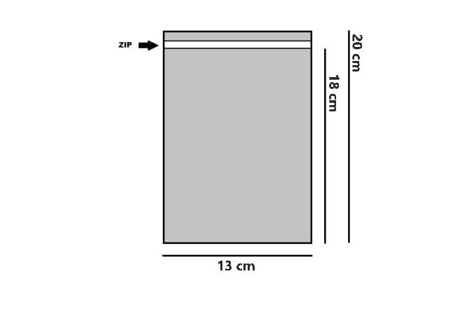 Bustine trasparenti con zip minigrip richiudibile a binario - cm 13*20 - Confezione 1 kg