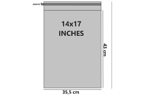 Bustine trasparenti con strip adesivo - Cm 35,56*43,18 Inches 14*17 confezione 1kg