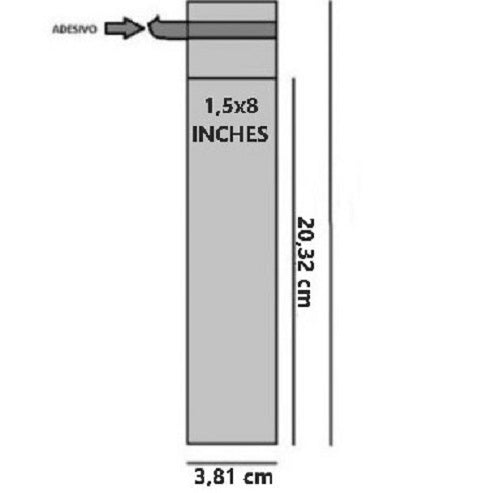 Bustine trasparenti con strip adesivo - Cm 3,81*20,32 Inches 1,5*8 confezione 1kg