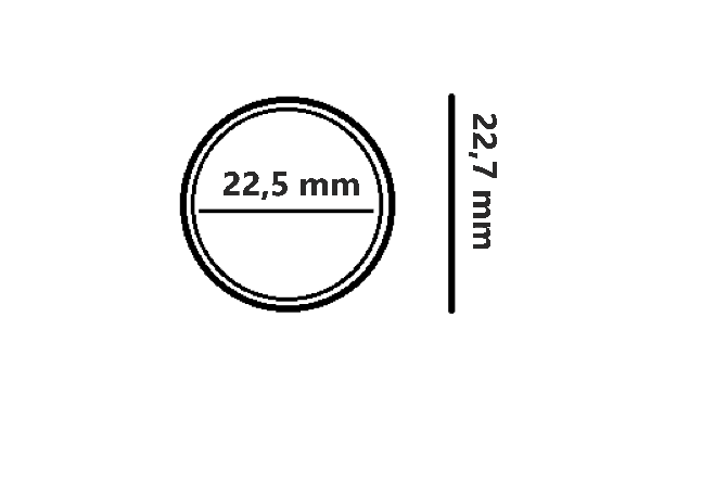 ART. CAPSULE PER MONETE DA mm22,50 (Sterline)
