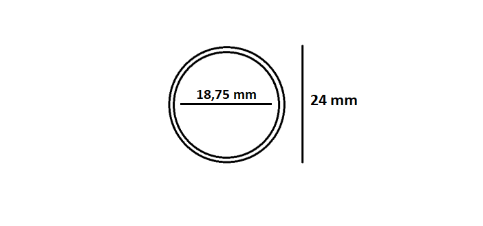 ART. CAPSULE PER MONETE DA 2 cent - mm18,75
