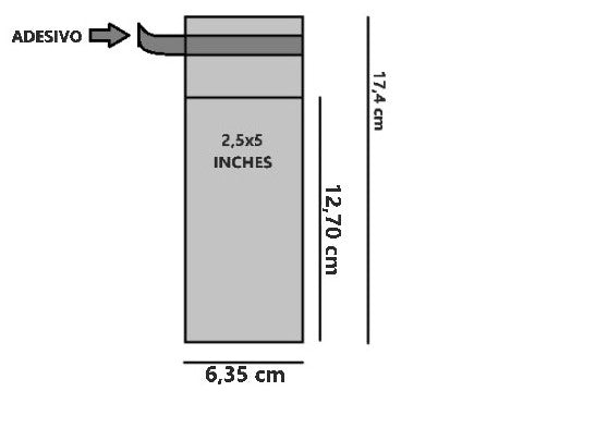 Bustine trasparenti con strip adesivo - Cm 6,35*12,70 Inches 2,5*5 confezione 1kg