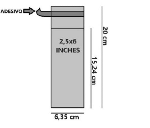 Bustine trasparenti con strip adesivo - Cm 6,35*15,24 Inches 2,5*6 confezione 1kg