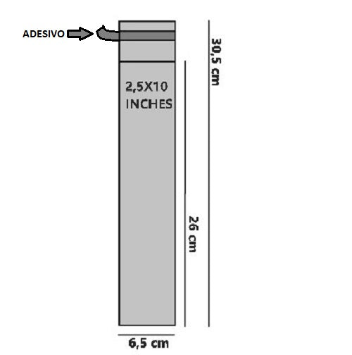 Bustine trasparenti con strip adesivo - cm 6,35*25,40 - (Inches 2,5*10) - confezione 1kg