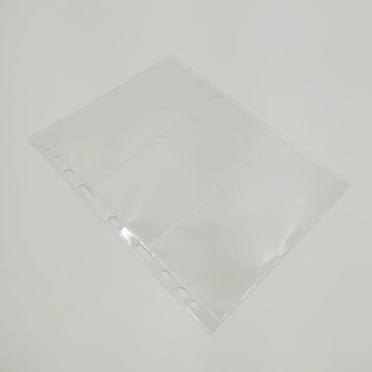CONFEZIONE DA 50 FOGLI A 3 TASCHE PER CARTAMONETA
