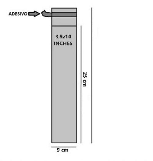 Bustine trasparenti con strip adesivo - Cm 8,89*25,40 Inches 3,5*10 confezione 1kg