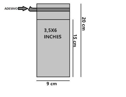 Bustine trasparenti con strip adesivo - cm 8,89*15,24 - (Inches 3,5*6) - confezione 1kg