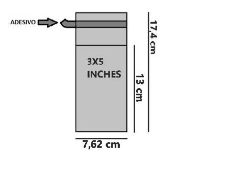 Bustine trasparenti con strip adesivo - cm 7,62*12,70 - (Inches 3*5) - confezione 1kg
