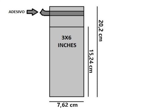 Bustine trasparenti con strip adesivo - cm 7,62*15,24 - (Inches 3*6) - confezione 1kg