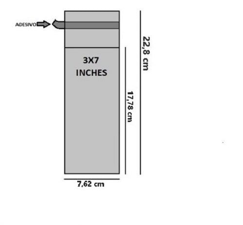 Bustine trasparenti con strip adesivo - cm 7,62*17,78 - (Inches 3*7) - confezione 1kg