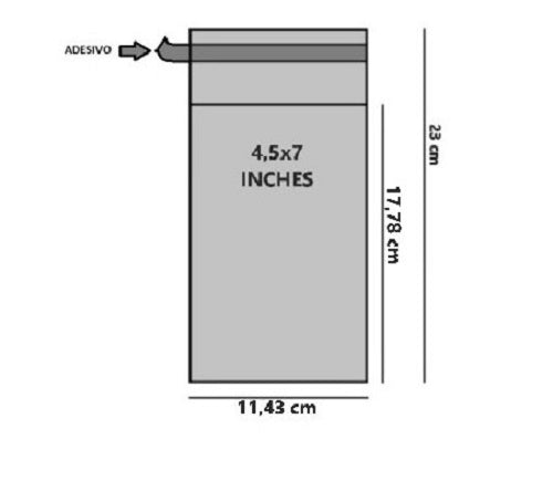 Bustine trasparenti con strip adesivo - cm 11,43*17,78 - (Inches 4,5*7) - confezione 1kg