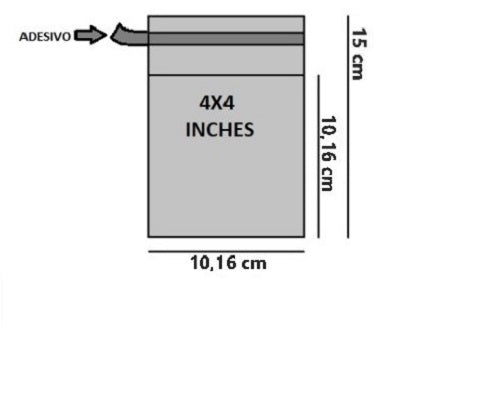 Bustine trasparenti con strip adesivo - cm 10,16*10,16 - (Inches 4*4) - confezione 1kg