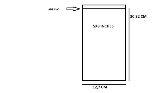 Bustine trasparenti con strip adesivo - cm 12,70*20,32 - (Inches 5*8) - confezione 1kg