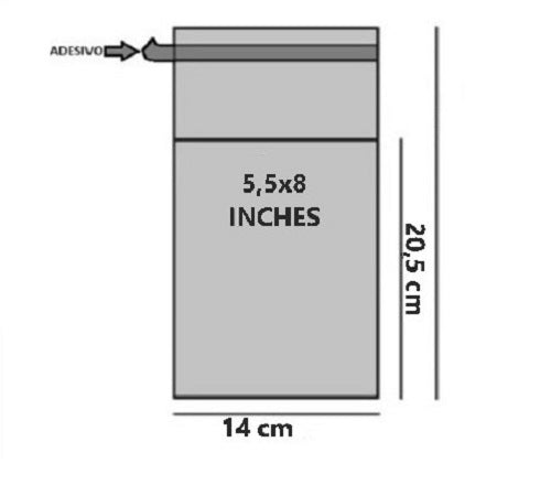 Bustine trasparenti con strip adesivo - Cm 13,97*20,32 Inches 5,5*8 confezione 1kg