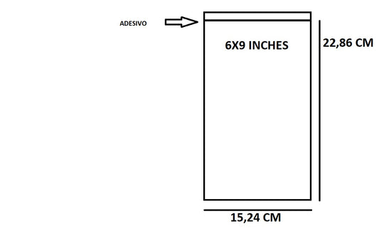 BUSTINE TRASPARENTI CON STRIP ADESIVO (15,24x22,86cm) 6x9 pollici