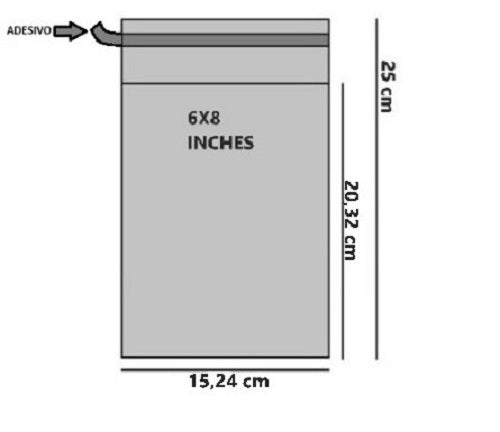 BUSTINE TRASPARENTI CON STRIP ADESIVO (15,24x20,32 cm) 6x8 pollici