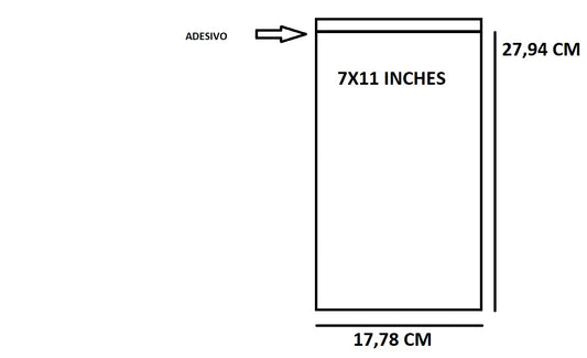 Bustine trasparenti con strip adesivo - cm 17,78*27,94 - (Inches 7*11) - confezione 1kg