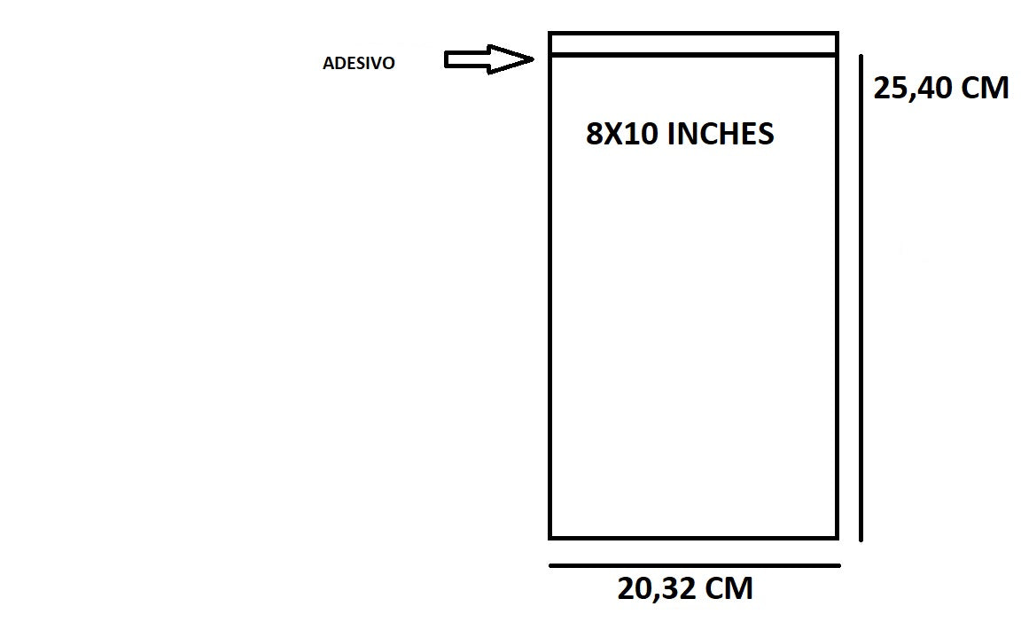 Bustine trasparenti con strip adesivo - cm 20,32*25,40 - (Inches 8*10) - confezione 1kg