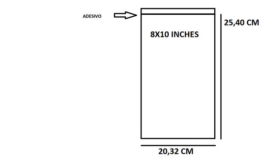 Bustine trasparenti con strip adesivo - cm 20,32*25,40 - (Inches 8*10) - confezione 1kg