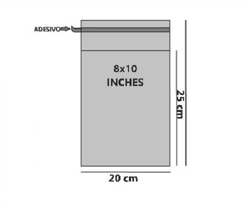 Bustine trasparenti con strip adesivo - Cm 20,32*25,40 Inches 8*10 confezione 1kg