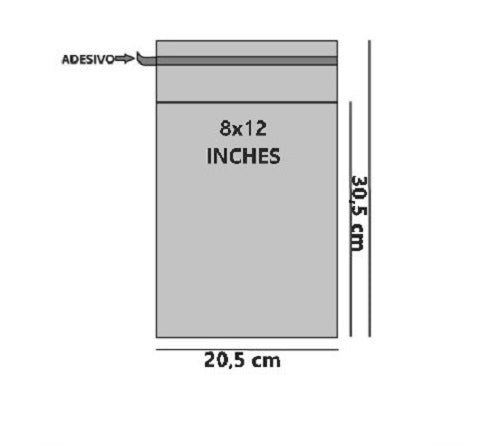 Bustine trasparenti con strip adesivo - Cm 20,32*30,48 Inches 8*12 confezione 1kg
