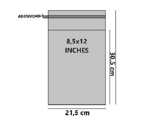 Bustine trasparenti con strip adesivo - Cm 21,59*30,48 Inches 8,5*12 confezione 1kg
