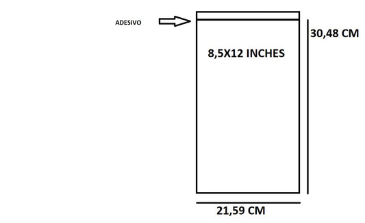 Bustine trasparenti con strip adesivo - cm 21,59*30,48 - (Inches 8,5*12) - confezione 1kg