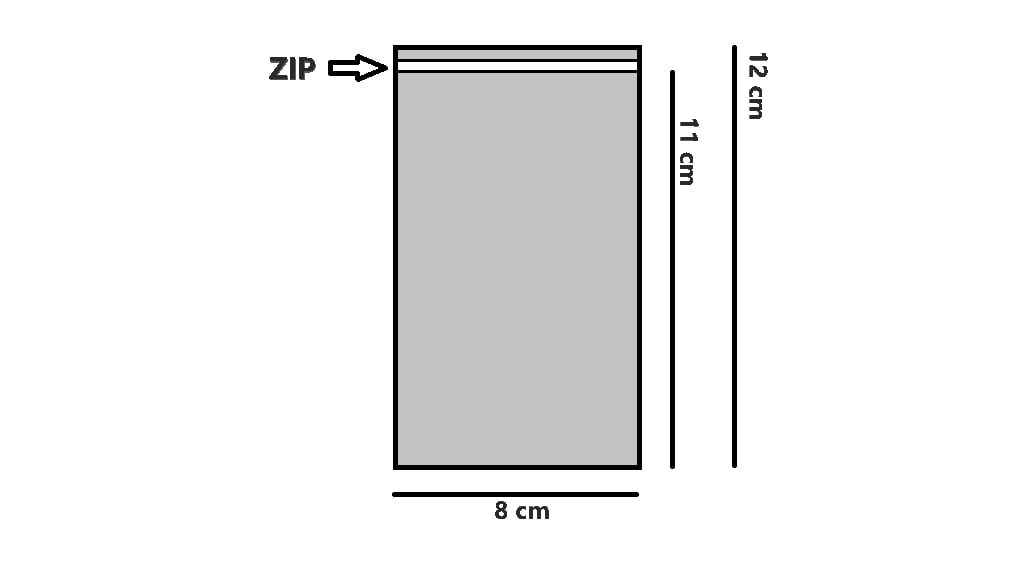 Bustine trasparenti con zip minigrip richiudibile a binario - cm 8*12 - Confezione 1 kg