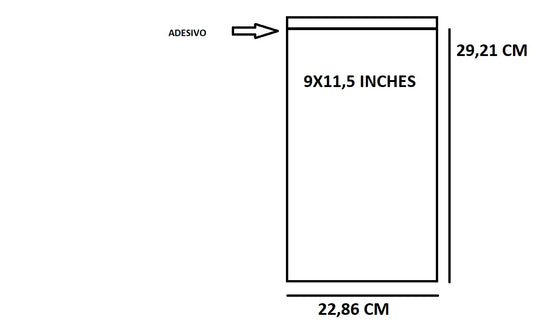 Bustine trasparenti con strip adesivo - cm 22,86*29,21 - (Inches 9*11,5) - confezione 1kg