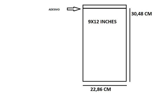 Bustine trasparenti con strip adesivo - cm 22,86*30,48 - (Inches 9*12) - confezione 1kg